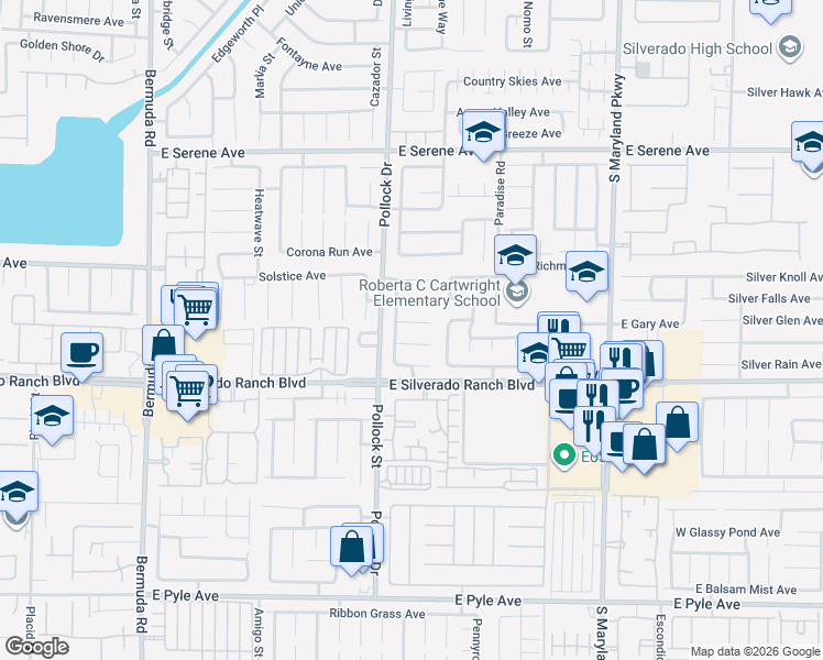 map of restaurants, bars, coffee shops, grocery stores, and more near 849 Lightgleam Court in Las Vegas