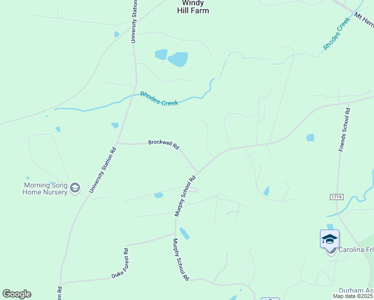 map of restaurants, bars, coffee shops, grocery stores, and more near 3718 Brockwell Road in Durham