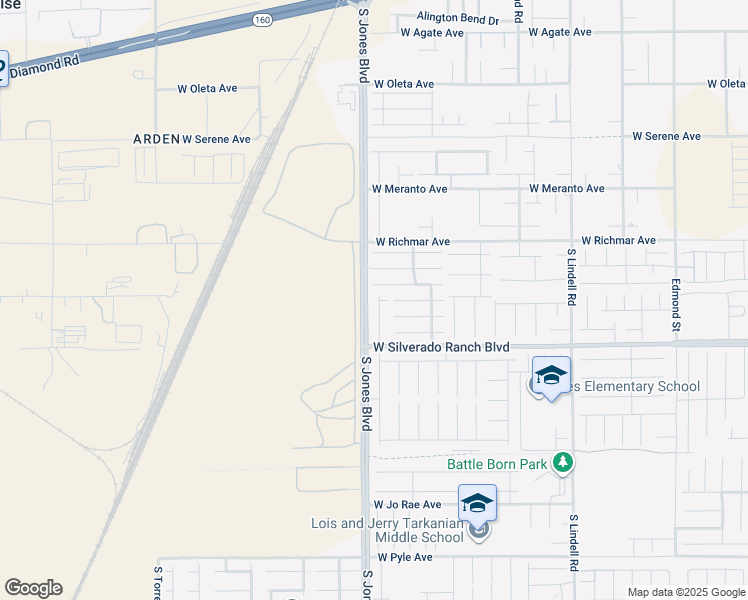 map of restaurants, bars, coffee shops, grocery stores, and more near 9621 Paraiso Spring Street in Las Vegas