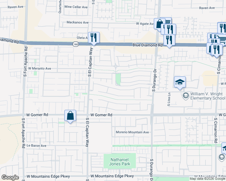 map of restaurants, bars, coffee shops, grocery stores, and more near 8857 Frasure Falls Avenue in Las Vegas