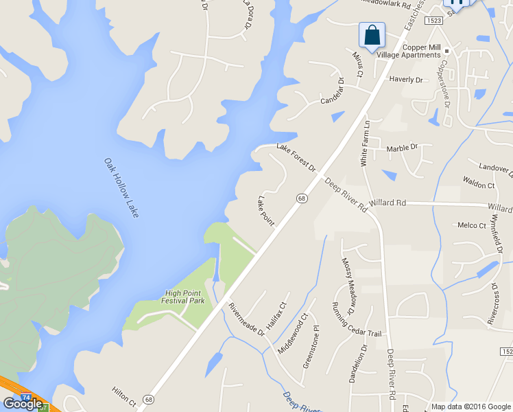 map of restaurants, bars, coffee shops, grocery stores, and more near 1933 Eastchester Drive in High Point