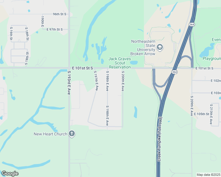 map of restaurants, bars, coffee shops, grocery stores, and more near 10219 South 198th East Avenue in Broken Arrow