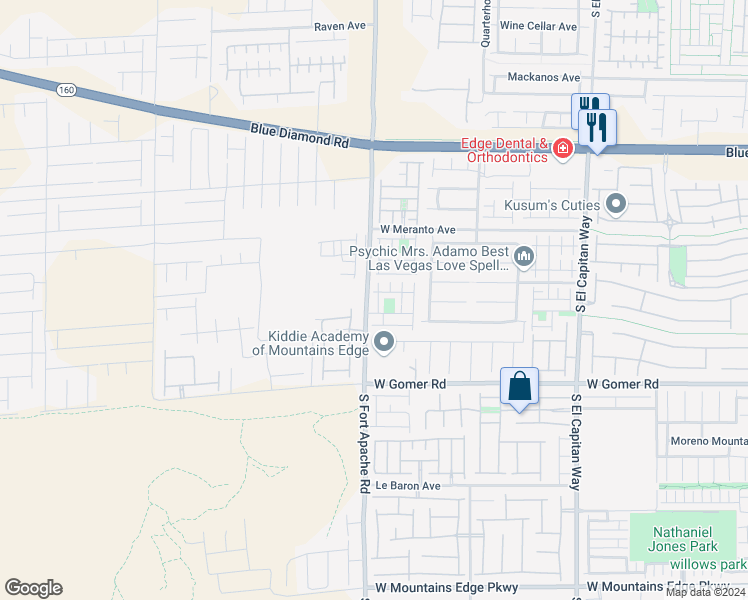 map of restaurants, bars, coffee shops, grocery stores, and more near 9541 Leaping Lizard Street in Las Vegas