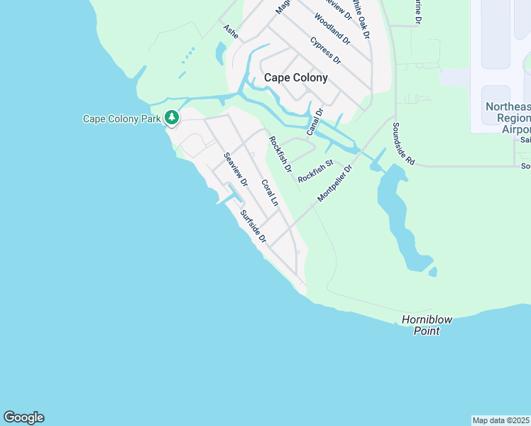 map of restaurants, bars, coffee shops, grocery stores, and more near 517 Seaview Drive in Edenton