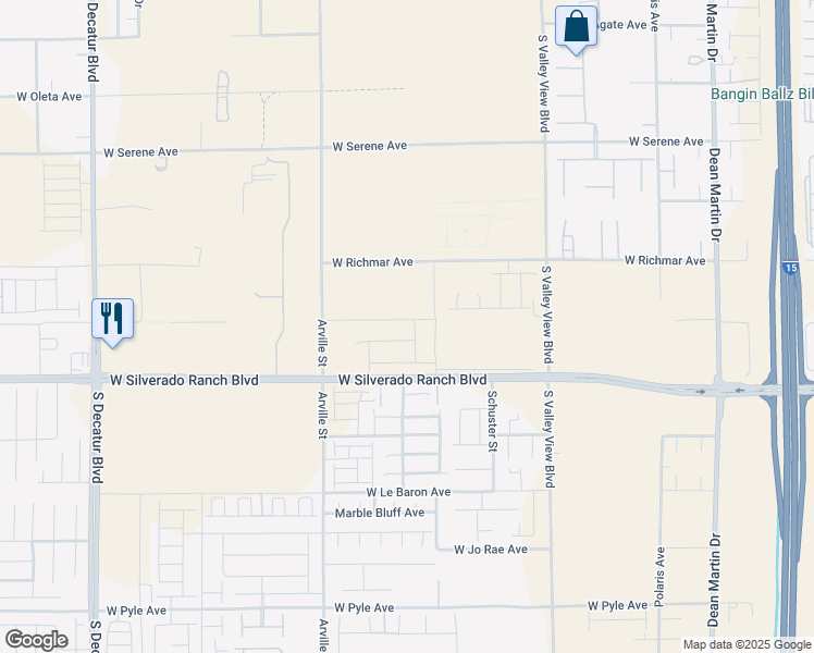 map of restaurants, bars, coffee shops, grocery stores, and more near 4183 West Gary Avenue in Las Vegas