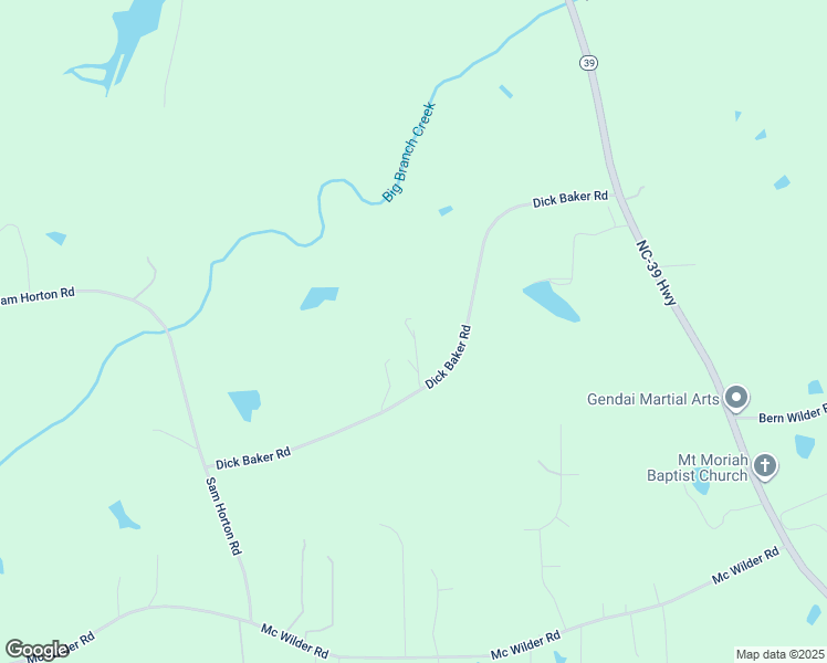 map of restaurants, bars, coffee shops, grocery stores, and more near 348 Dick Baker Road in Louisburg