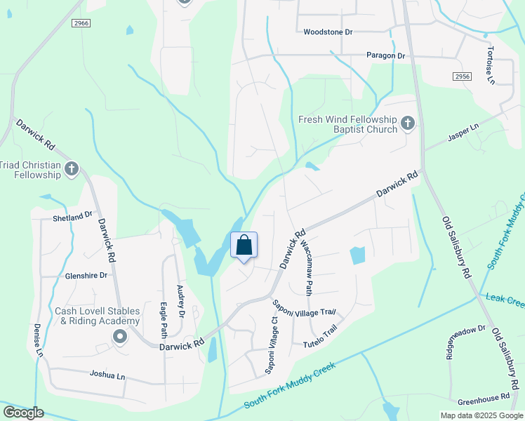 map of restaurants, bars, coffee shops, grocery stores, and more near 4635 Craver Woods Court in Winston-Salem