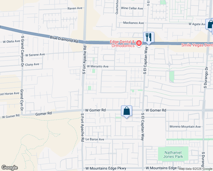 map of restaurants, bars, coffee shops, grocery stores, and more near 9242 Grassy Weep Court in Las Vegas