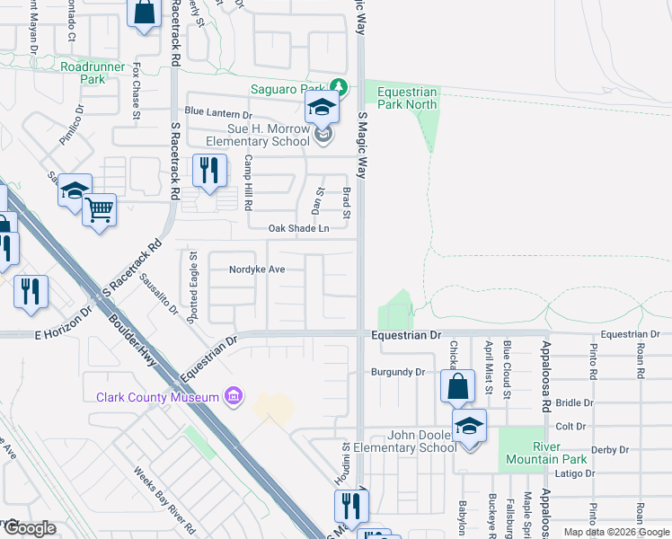 map of restaurants, bars, coffee shops, grocery stores, and more near 1130 Gainesborough Court in Henderson