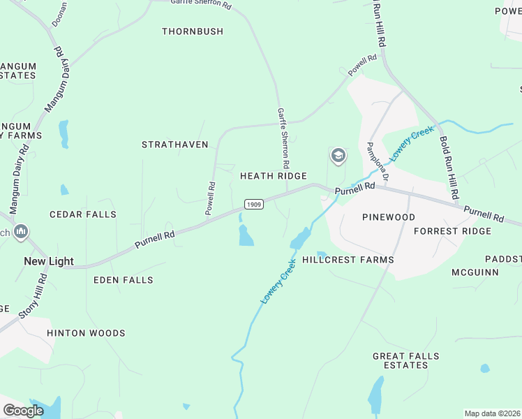 map of restaurants, bars, coffee shops, grocery stores, and more near 3921 Purnell Road in Wake Forest