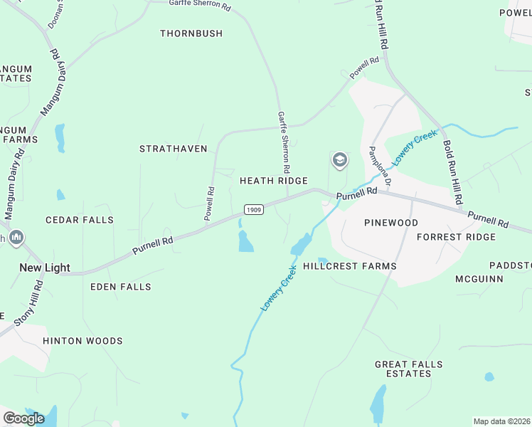 map of restaurants, bars, coffee shops, grocery stores, and more near 3921 Purnell Road in Wake Forest