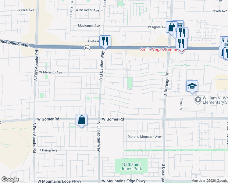 map of restaurants, bars, coffee shops, grocery stores, and more near 8920 Rio Grande Falls Avenue in Las Vegas