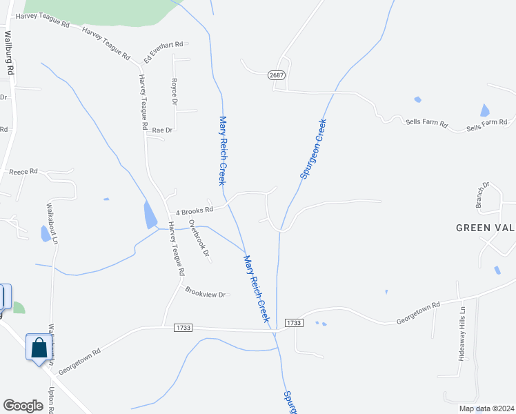map of restaurants, bars, coffee shops, grocery stores, and more near 512 4 Brooks Road in Winston-Salem