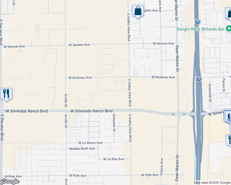 map of restaurants, bars, coffee shops, grocery stores, and more near 3935 Riley Rose Avenue in Las Vegas