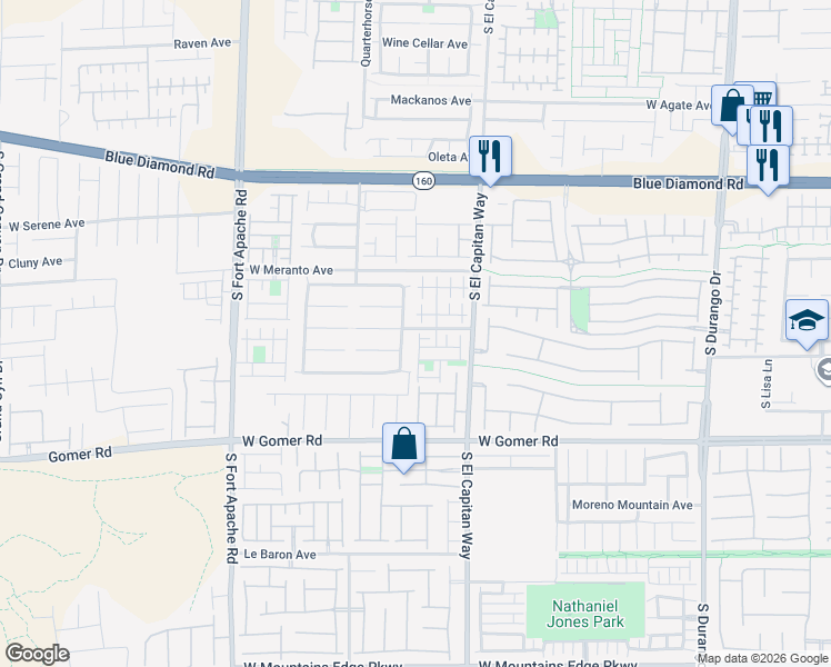 map of restaurants, bars, coffee shops, grocery stores, and more near 9505 Dawning Heat Street in Las Vegas