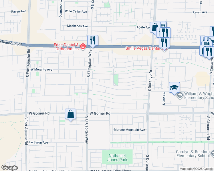 map of restaurants, bars, coffee shops, grocery stores, and more near 8896 Frasure Falls Avenue in Las Vegas