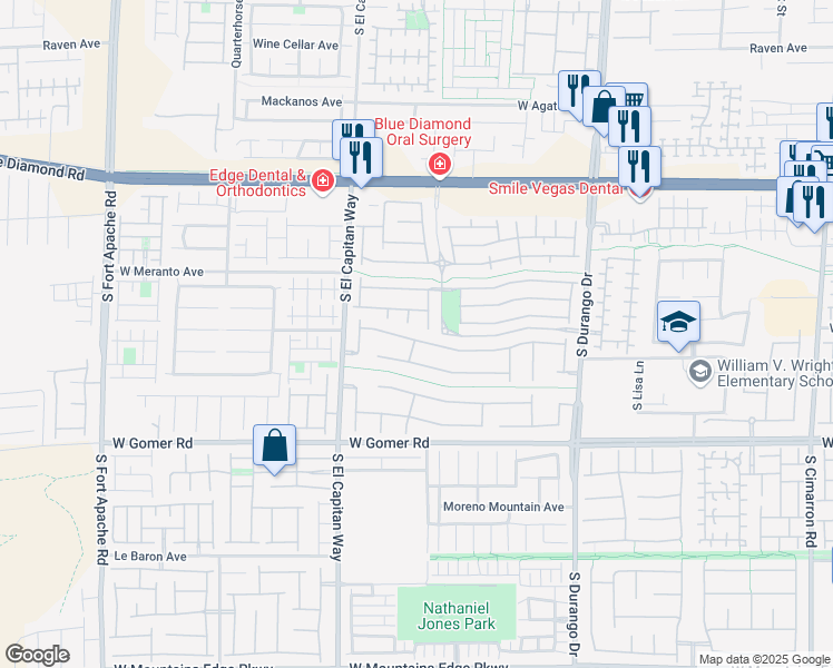 map of restaurants, bars, coffee shops, grocery stores, and more near 8896 Frasure Falls Avenue in Las Vegas