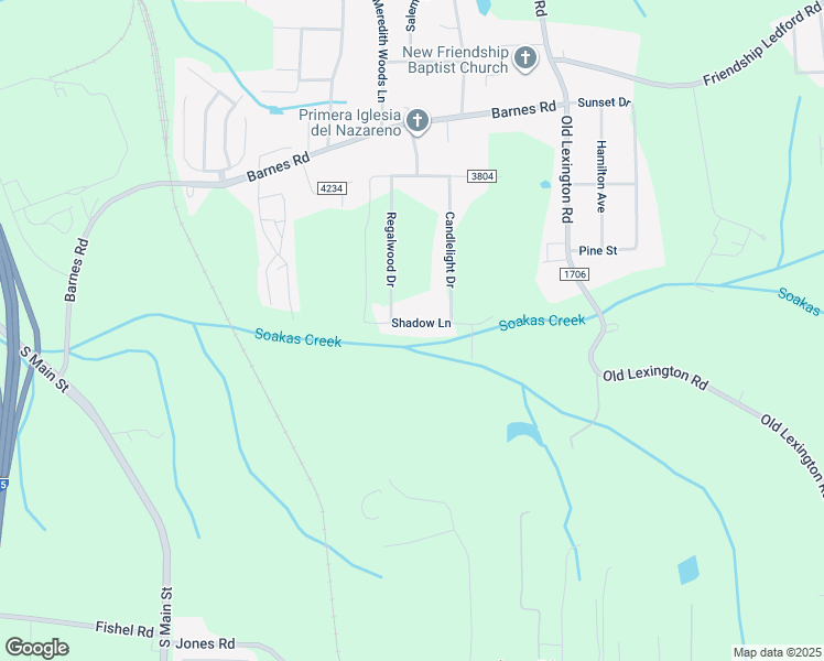 map of restaurants, bars, coffee shops, grocery stores, and more near 530 Shadow Lane in Winston-Salem