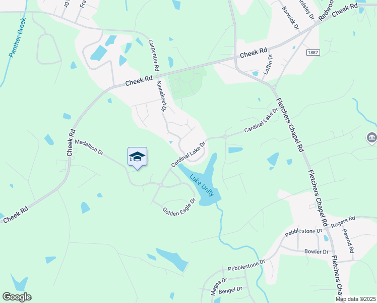 map of restaurants, bars, coffee shops, grocery stores, and more near 3305 Cardinal Lake Drive in Durham