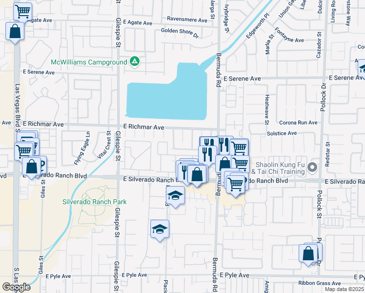 map of restaurants, bars, coffee shops, grocery stores, and more near 330 Silverado Pines Avenue in Las Vegas