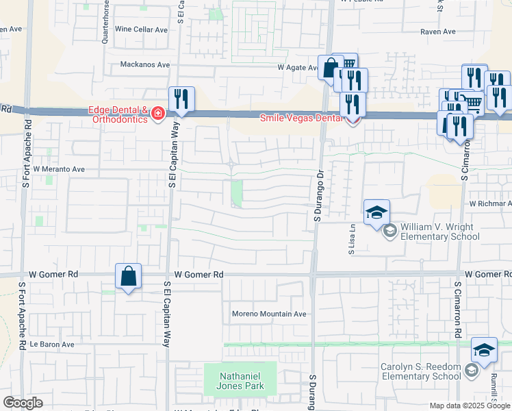map of restaurants, bars, coffee shops, grocery stores, and more near 8795 Traveling Breeze Avenue in Las Vegas