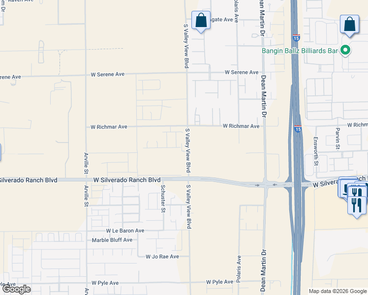 map of restaurants, bars, coffee shops, grocery stores, and more near 3820 West Gary Avenue in Las Vegas