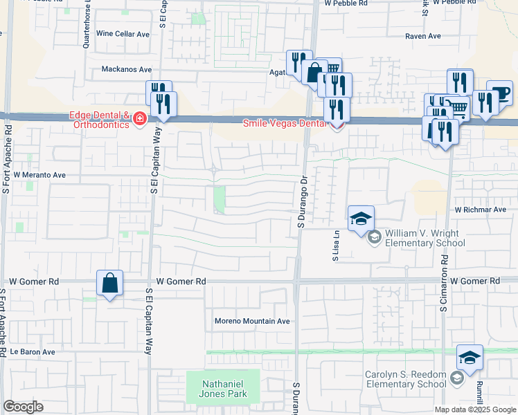 map of restaurants, bars, coffee shops, grocery stores, and more near 8749 Horizon Wind Avenue in Las Vegas