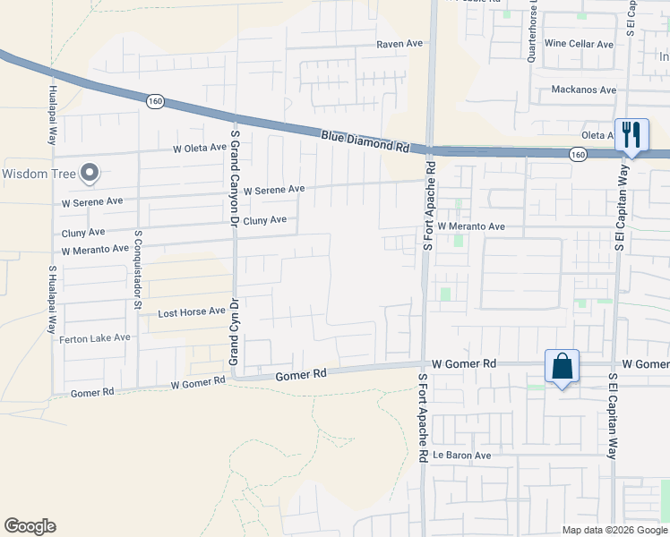 map of restaurants, bars, coffee shops, grocery stores, and more near 9431 Tee Pee Lane in Las Vegas
