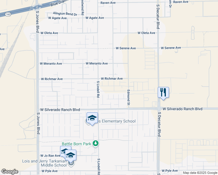map of restaurants, bars, coffee shops, grocery stores, and more near 5401 Lynn Creek Avenue in Las Vegas