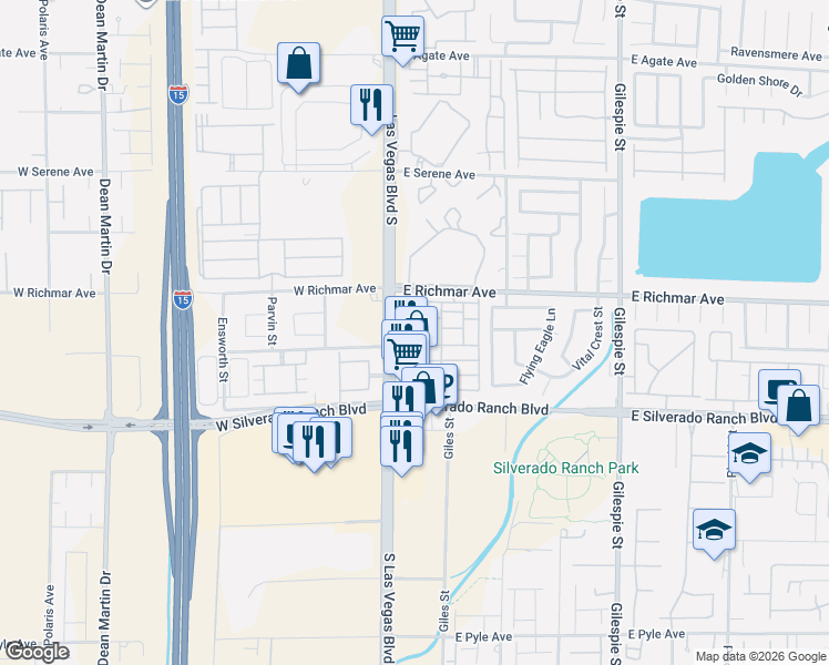 map of restaurants, bars, coffee shops, grocery stores, and more near 22 Belle Essence Avenue in Las Vegas