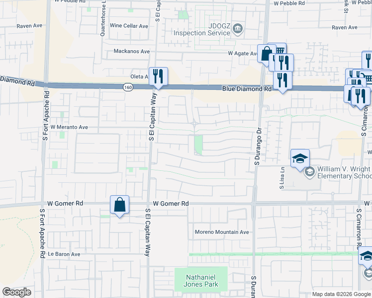 map of restaurants, bars, coffee shops, grocery stores, and more near 9442 Marshall Creek Street in Las Vegas