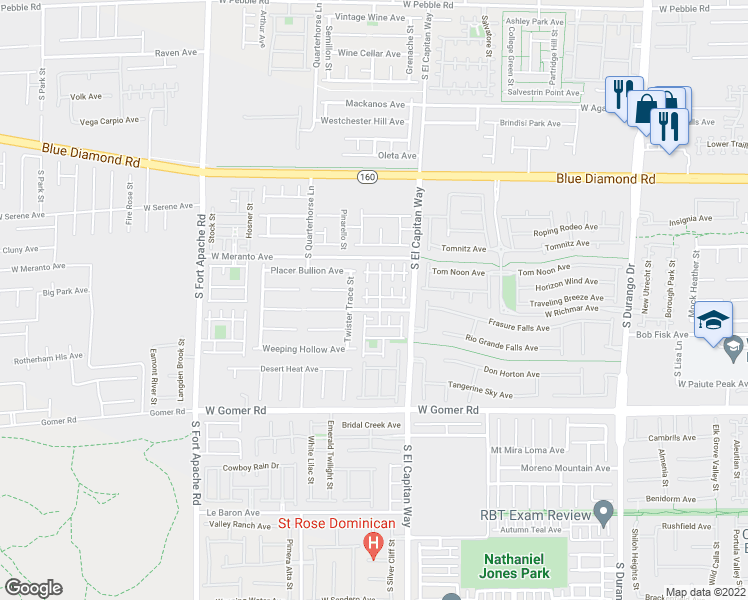 map of restaurants, bars, coffee shops, grocery stores, and more near 9483 Liquid Loco Street in Las Vegas