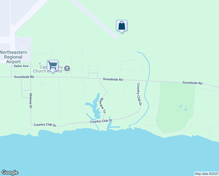map of restaurants, bars, coffee shops, grocery stores, and more near 912 Soundside Road in Edenton
