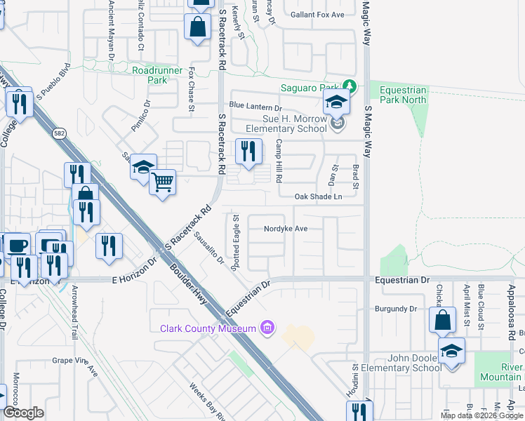 map of restaurants, bars, coffee shops, grocery stores, and more near 1068 African Eagle Avenue in Henderson
