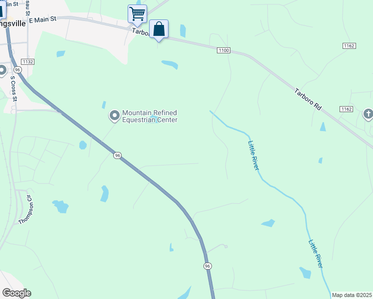 map of restaurants, bars, coffee shops, grocery stores, and more near Mosswood Boulevard in Youngsville