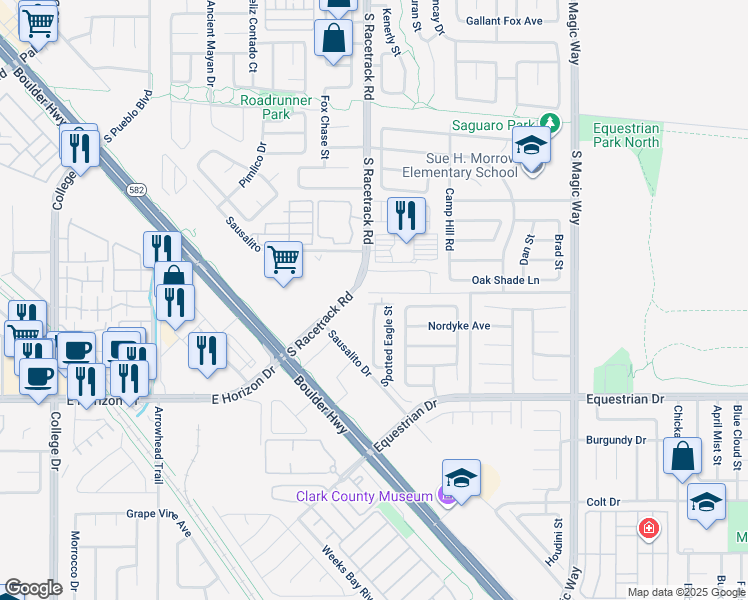 map of restaurants, bars, coffee shops, grocery stores, and more near 1032 Steppe Eagle Avenue in Henderson