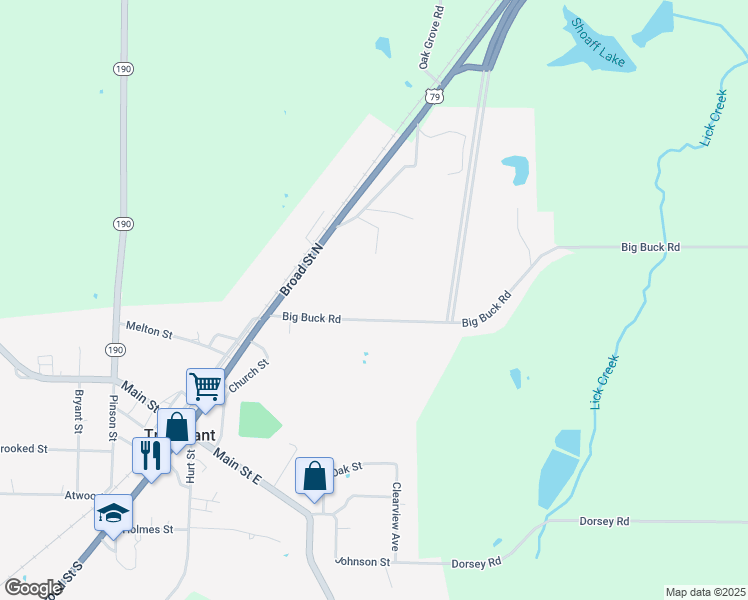 map of restaurants, bars, coffee shops, grocery stores, and more near in Trezevant