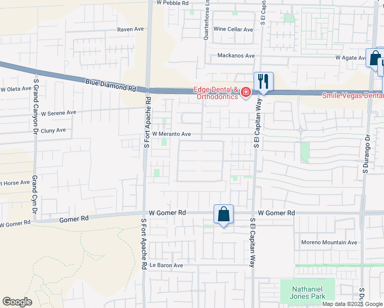 map of restaurants, bars, coffee shops, grocery stores, and more near 9233 West Sunny Oven Court in Las Vegas