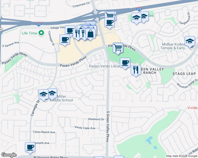 map of restaurants, bars, coffee shops, grocery stores, and more near 2265 Nashville Avenue in Henderson