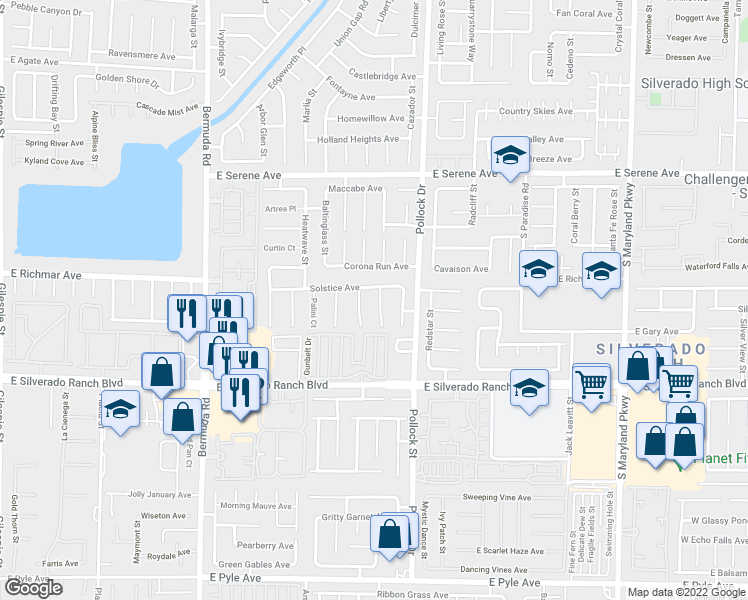 map of restaurants, bars, coffee shops, grocery stores, and more near 9539 Collinsleap Court in Las Vegas