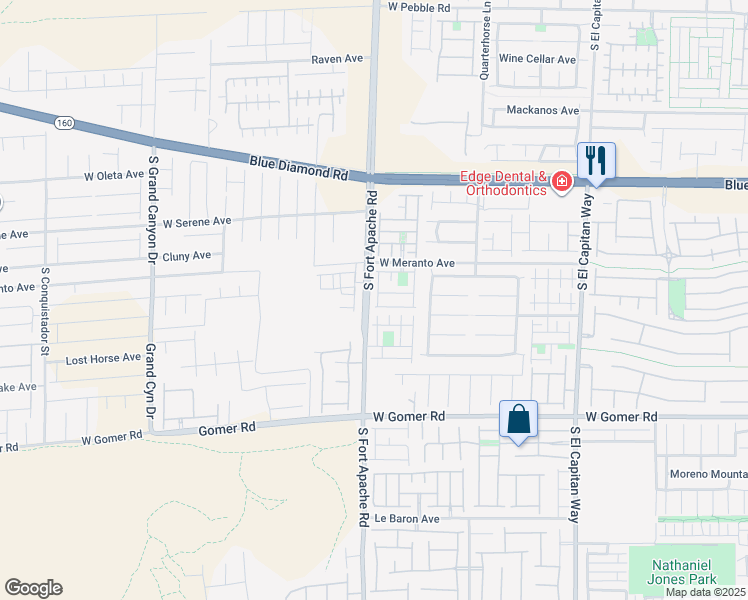 map of restaurants, bars, coffee shops, grocery stores, and more near 9473 Fort Concho Street in Las Vegas
