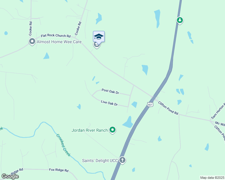 map of restaurants, bars, coffee shops, grocery stores, and more near 70 Post Oak Drive in Louisburg