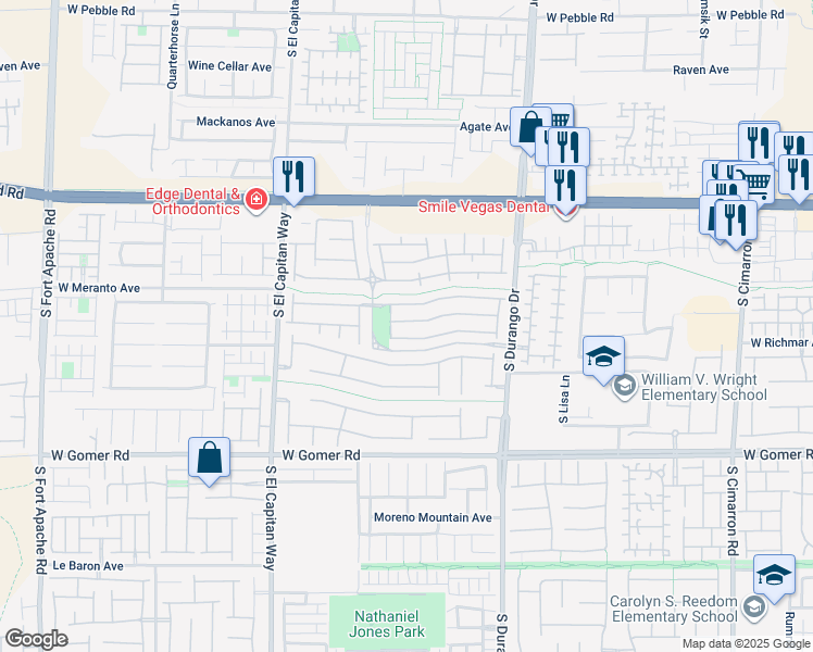 map of restaurants, bars, coffee shops, grocery stores, and more near 8809 Horizon Wind Avenue in Las Vegas