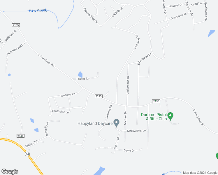map of restaurants, bars, coffee shops, grocery stores, and more near 3633 Merts Street in Haw River
