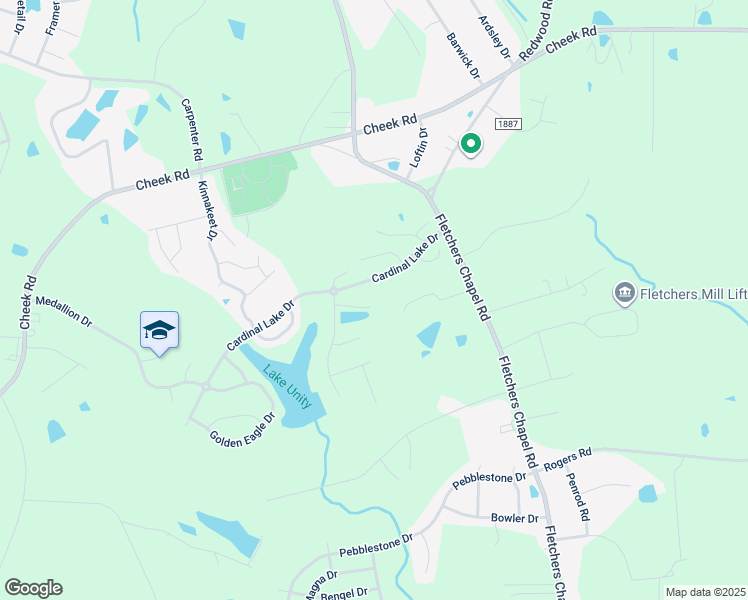 map of restaurants, bars, coffee shops, grocery stores, and more near 129 Golden Meadow Court in Durham