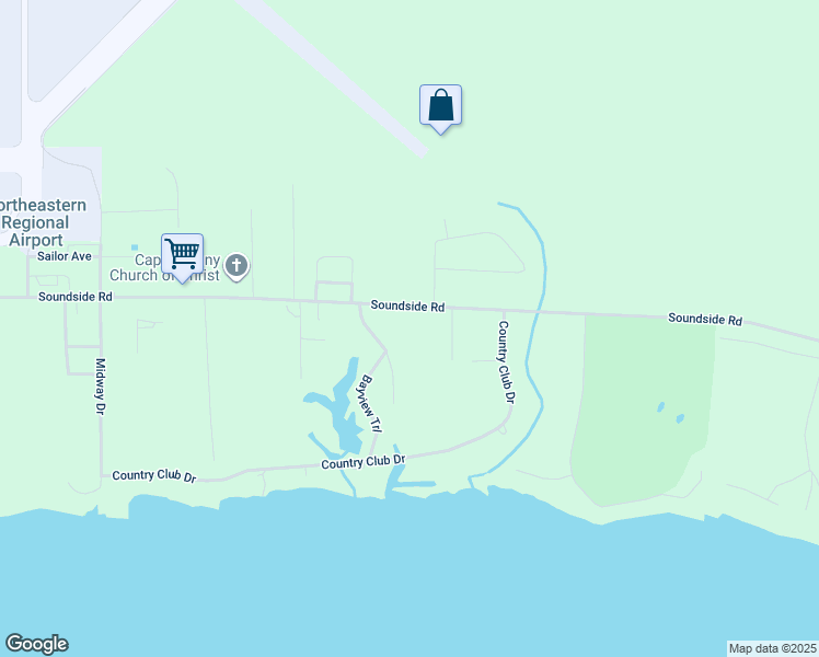 map of restaurants, bars, coffee shops, grocery stores, and more near 912 Soundside Rd in Edenton