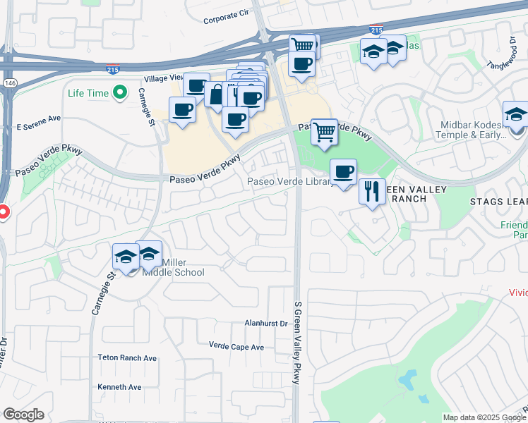 map of restaurants, bars, coffee shops, grocery stores, and more near 2265 Nashville Avenue in Henderson
