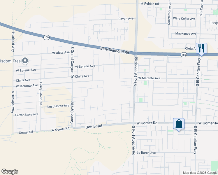 map of restaurants, bars, coffee shops, grocery stores, and more near 9431 Tee Pee Lane in Las Vegas
