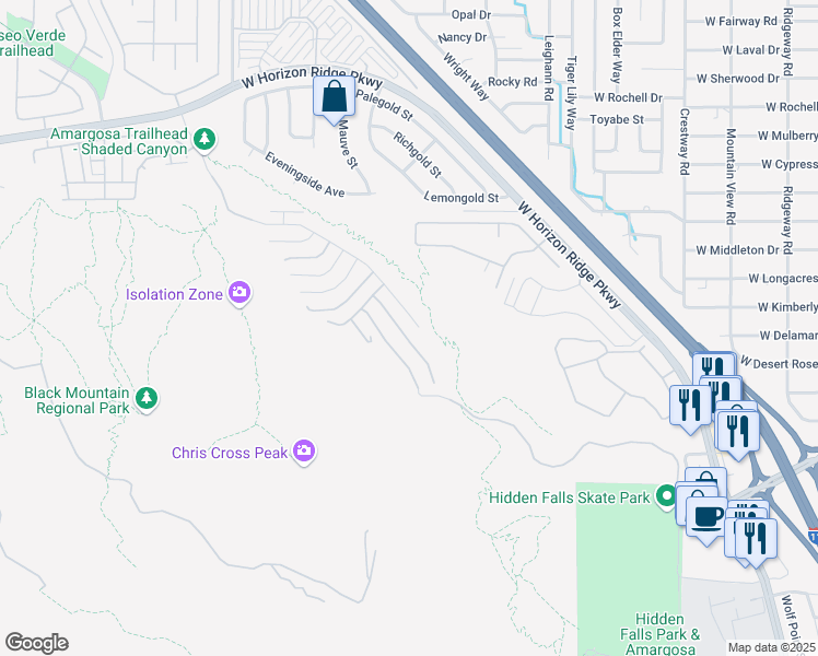map of restaurants, bars, coffee shops, grocery stores, and more near 318 Natoire Court in Henderson