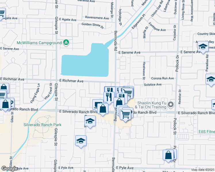 map of restaurants, bars, coffee shops, grocery stores, and more near 9526 Virginia Pine Court in Las Vegas